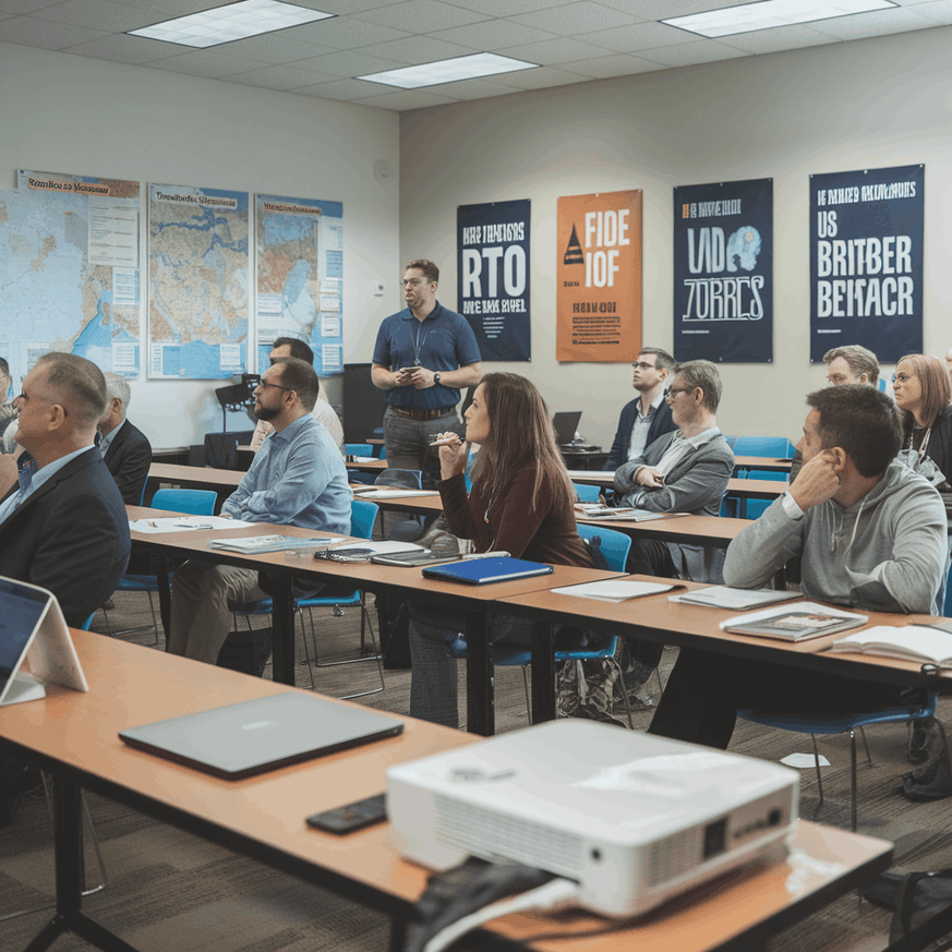 Aula moderna con studenti